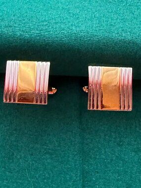 Vintage Bi-Color Gold-Tone/Silver-Tone Cufflinks